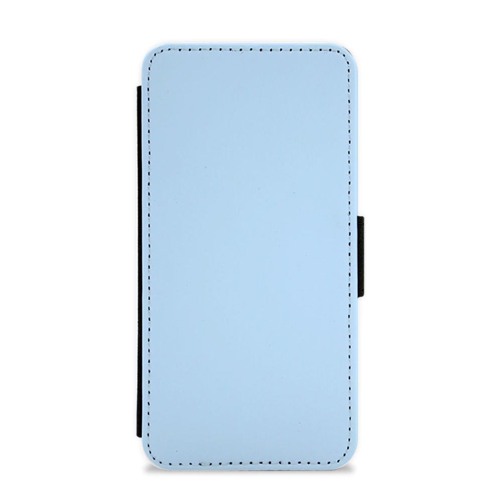 Back To Casics - Pretty Pastels - Plain Blue Flip / Wallet Phone Case