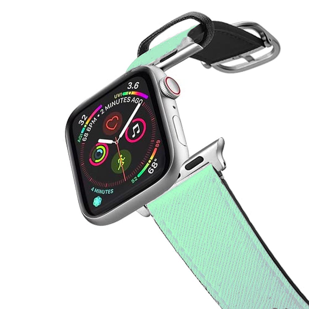 Back To Casics - Pretty Pastels - Plain Green Apple Watch Strap