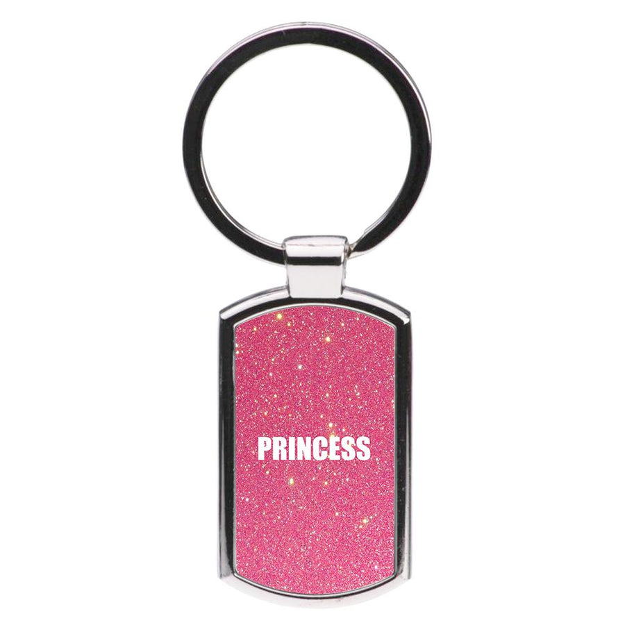 Glittery Pink Princess Luxury Keyring