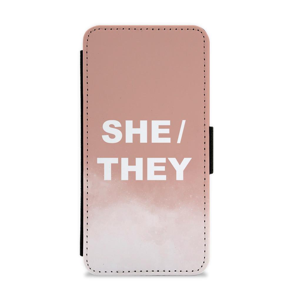 She & They - Pronouns Flip / Wallet Phone Case