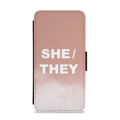 She & They - Pronouns Flip / Wallet Phone Case