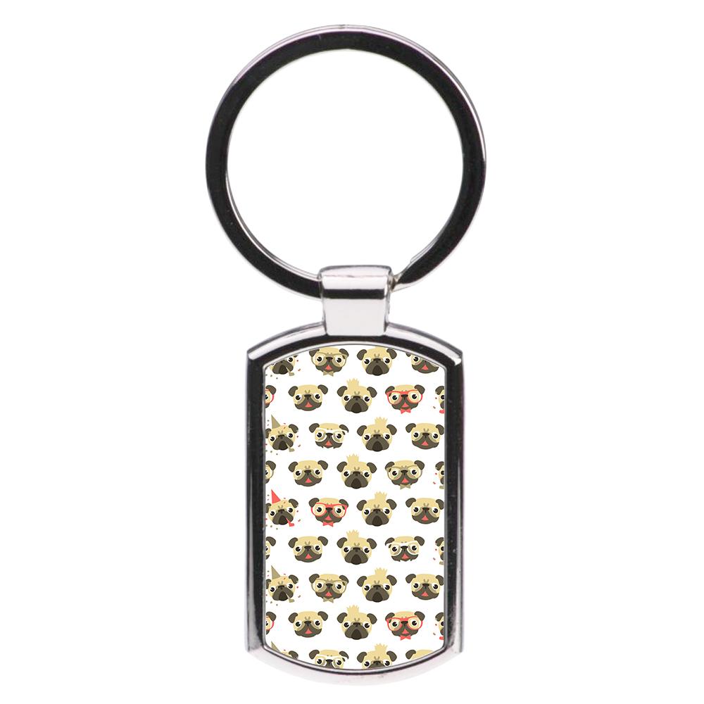 Pug Life - Pug Pattern Luxury Keyring