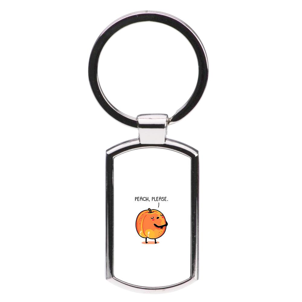 Peach, Please - Funny Pun Luxury Keyring