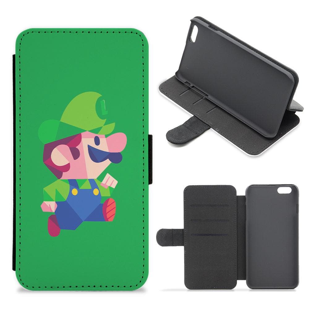 Running Luigi - Mario Flip / Wallet Phone Case