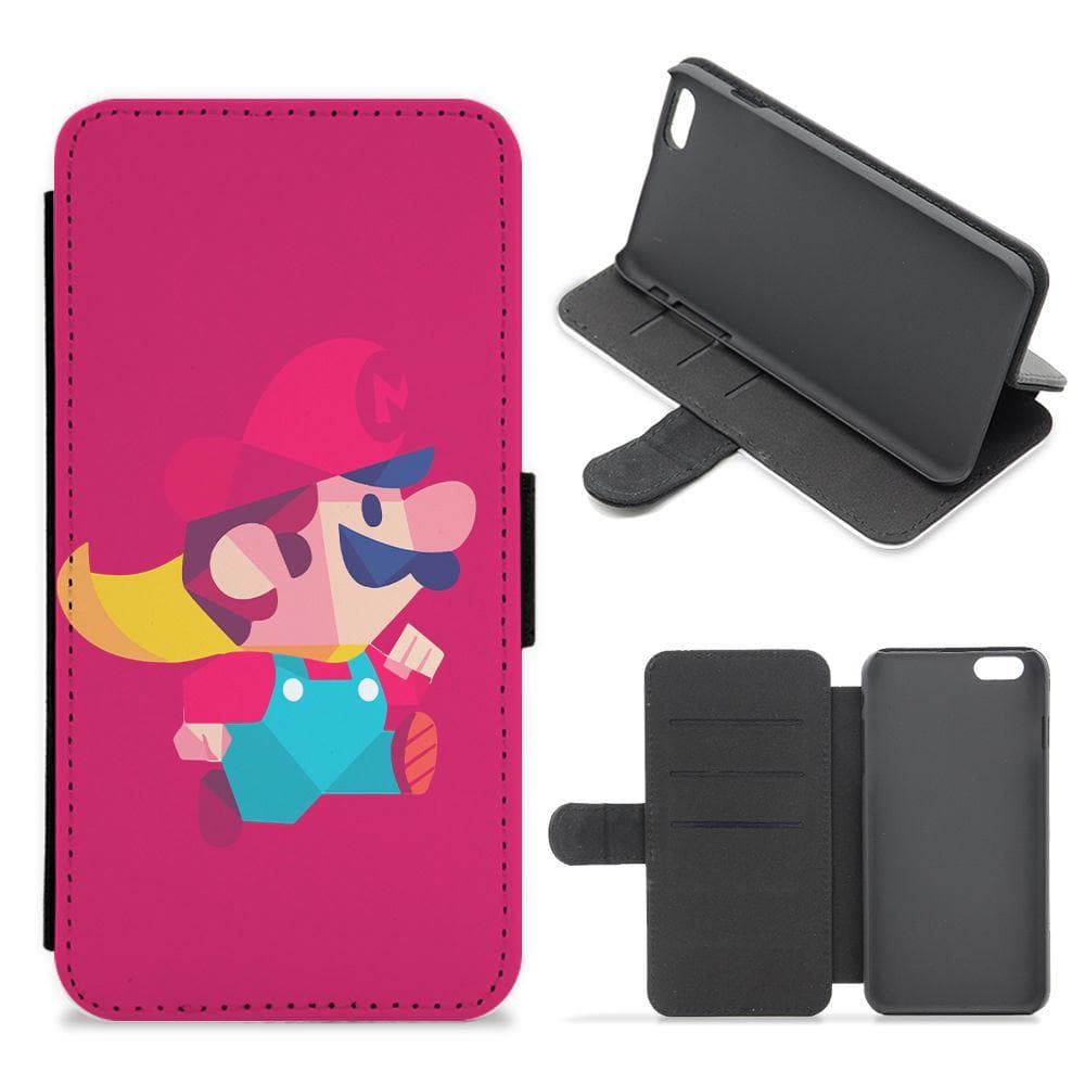 Running Mario - Mario Flip / Wallet Phone Case