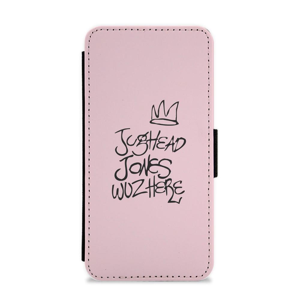 Jughead Jones Woz Here - Pink Riverdale Flip / Wallet Phone Case