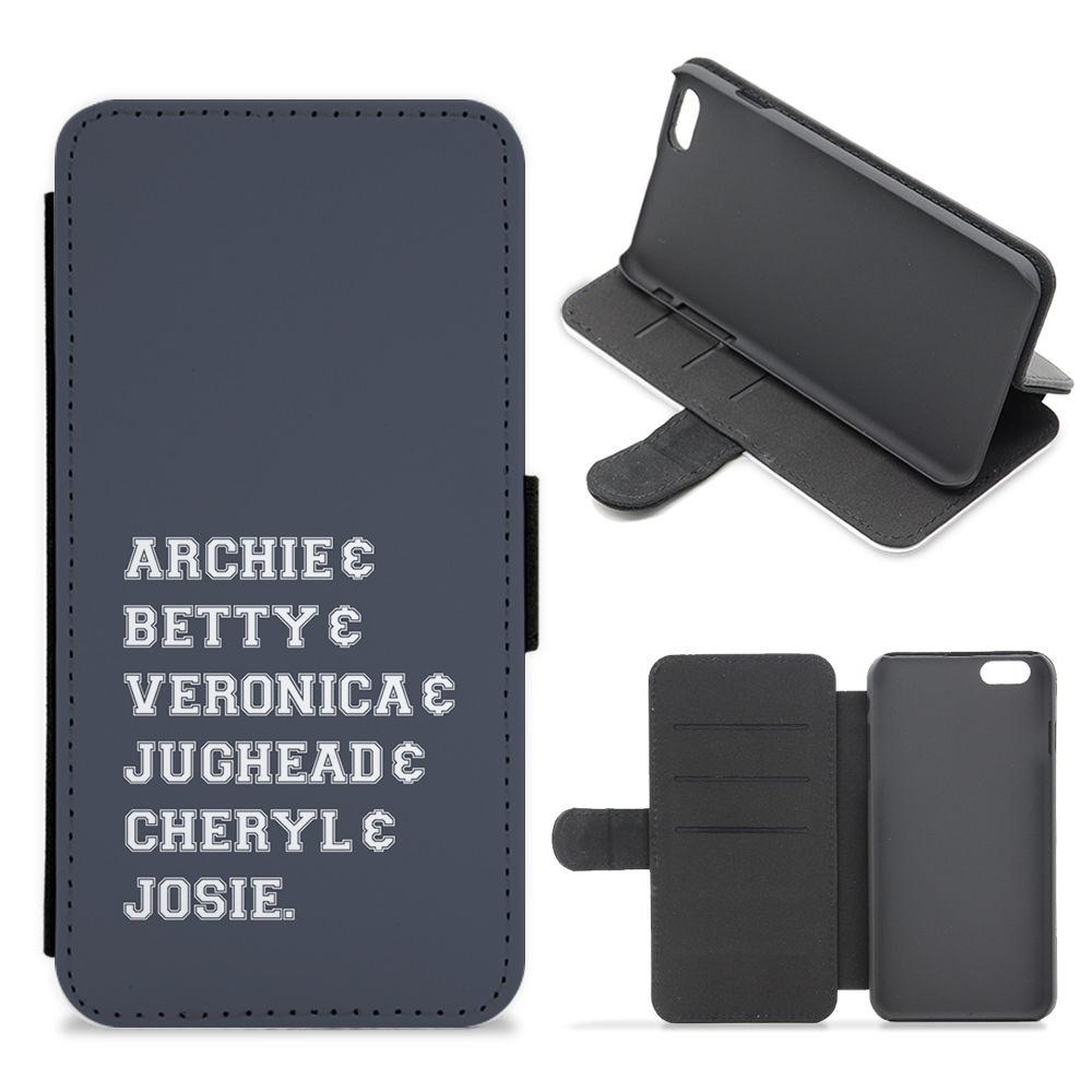 Riverdale Character Names Flip / Wallet Phone Case