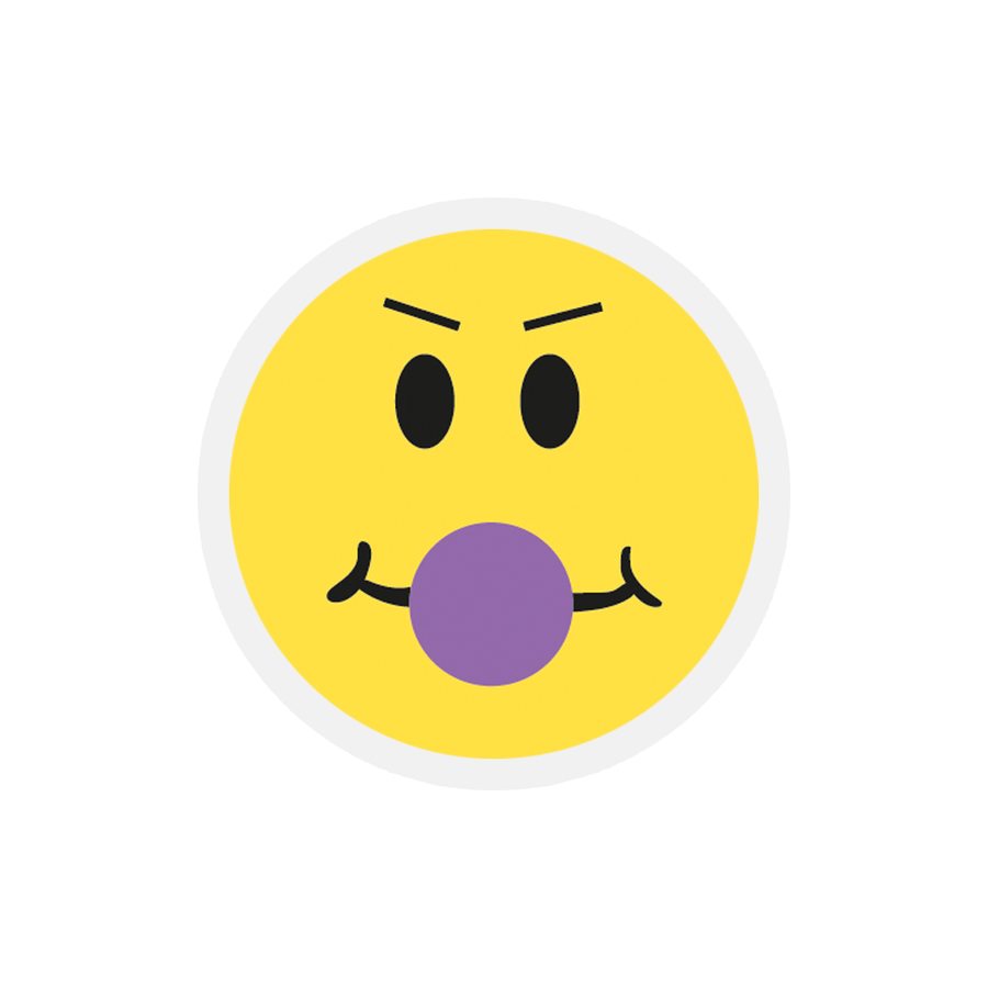 Yellow Face Purple - Roblox Sticker