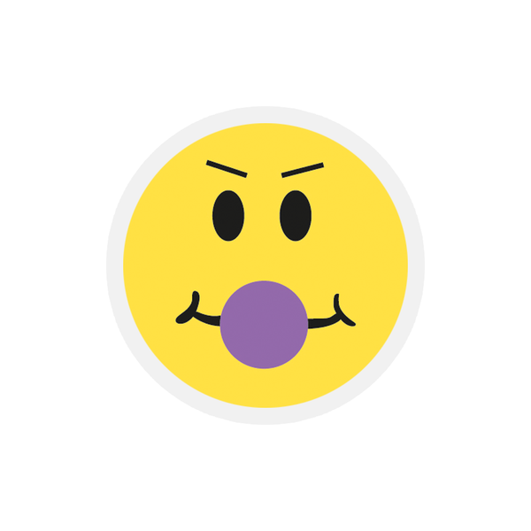 Yellow Face Purple - Roblox Sticker