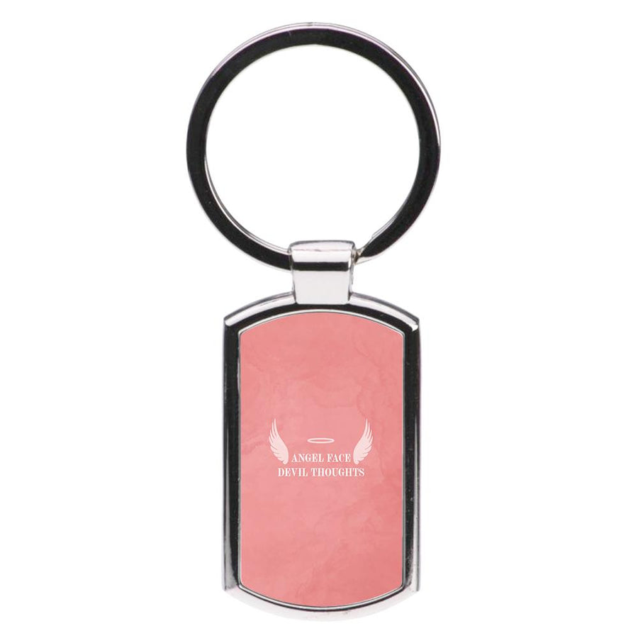 Angel Face Devil Thoughts Luxury Keyring