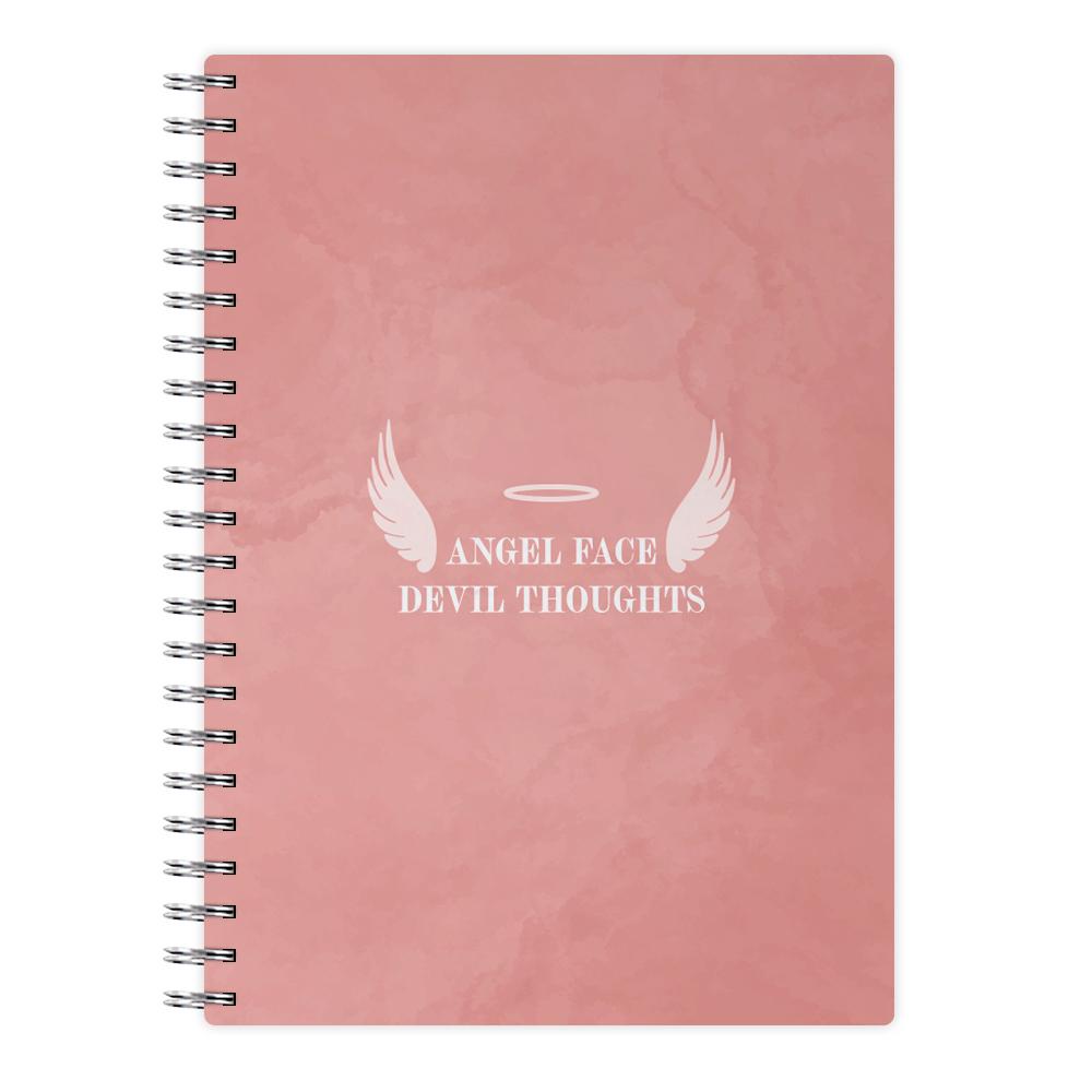 Angel Face Devil Thoughts Notebook