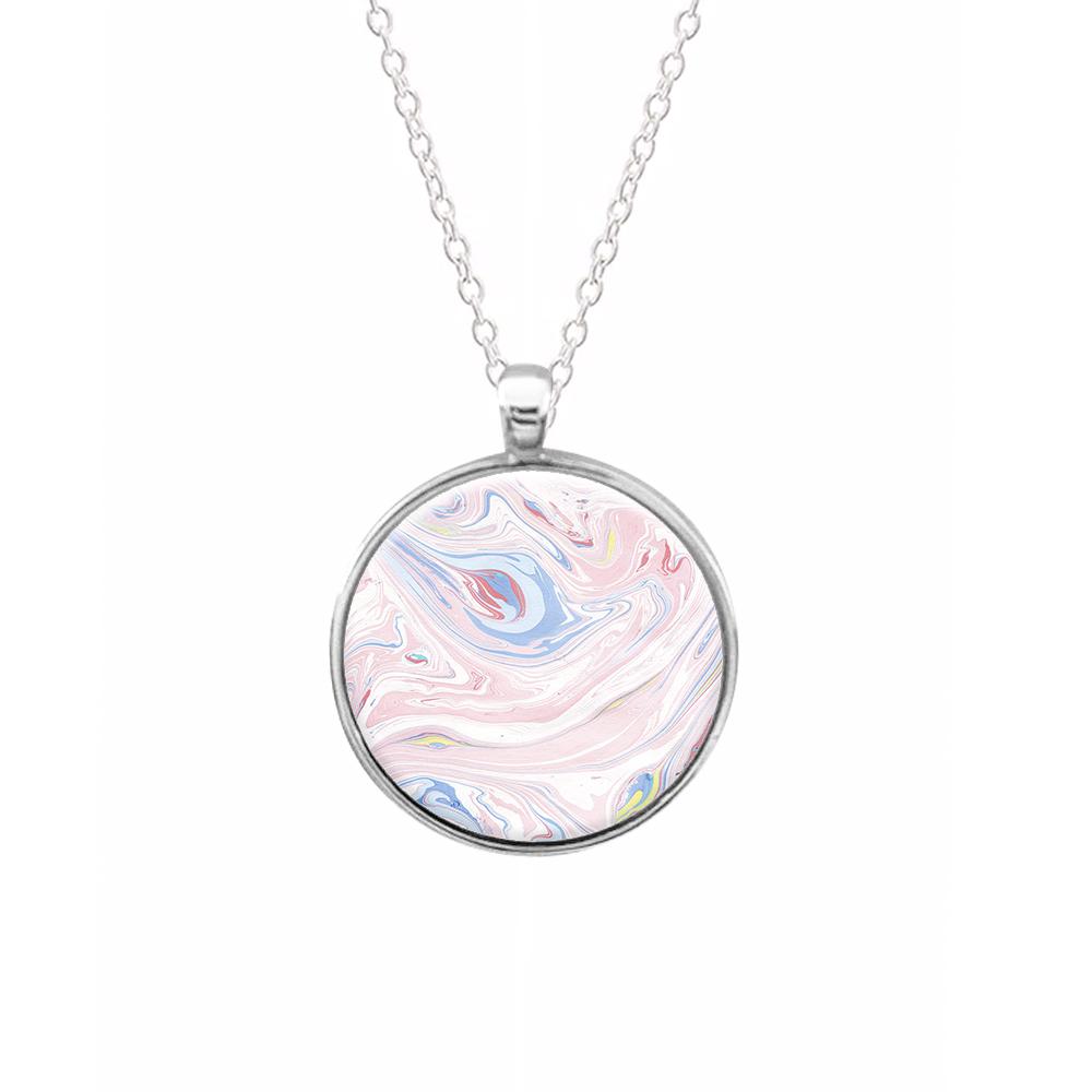 Pink Marble Swirl Necklace