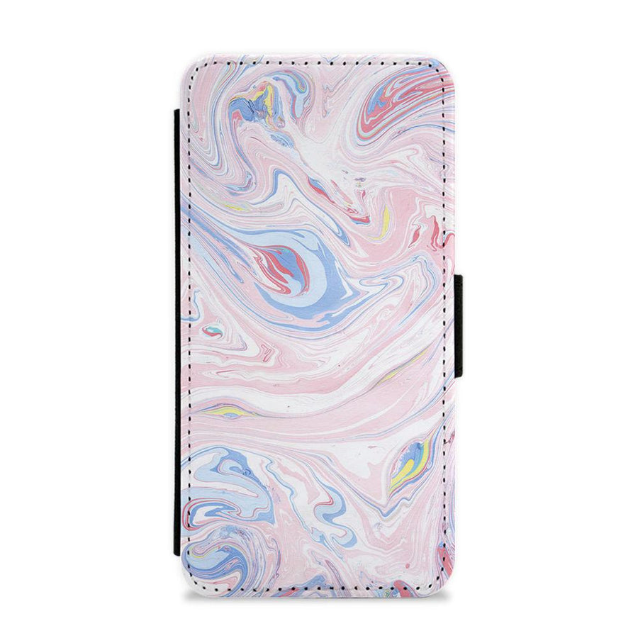 Pink Marble Swirl Flip / Wallet Phone Case