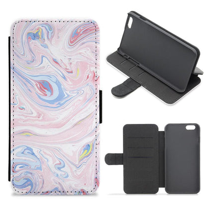 Pink Marble Swirl Flip / Wallet Phone Case