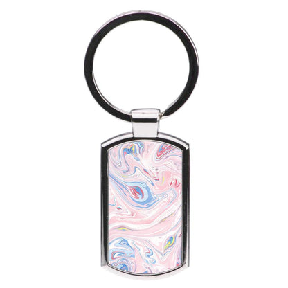 Pink Marble Swirl Luxury Keyring