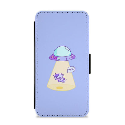 Cow Abduction Flip / Wallet Phone Case