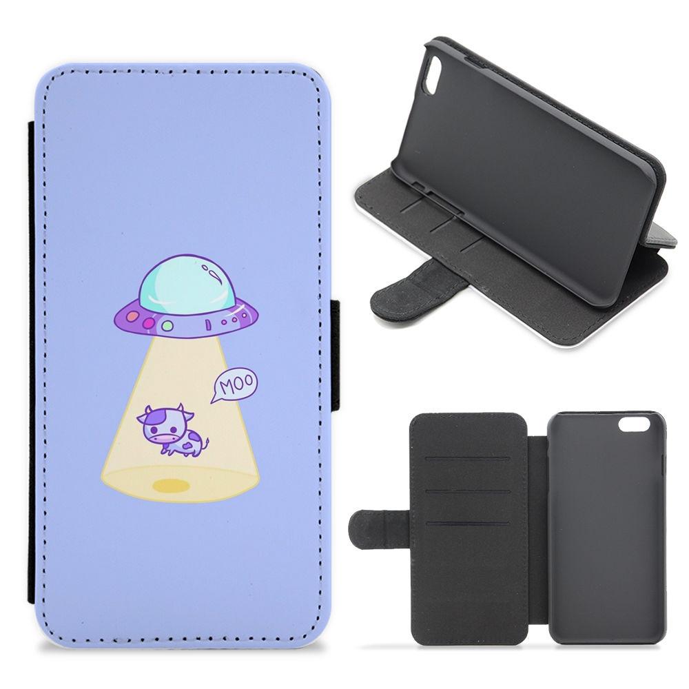 Cow Abduction Flip / Wallet Phone Case