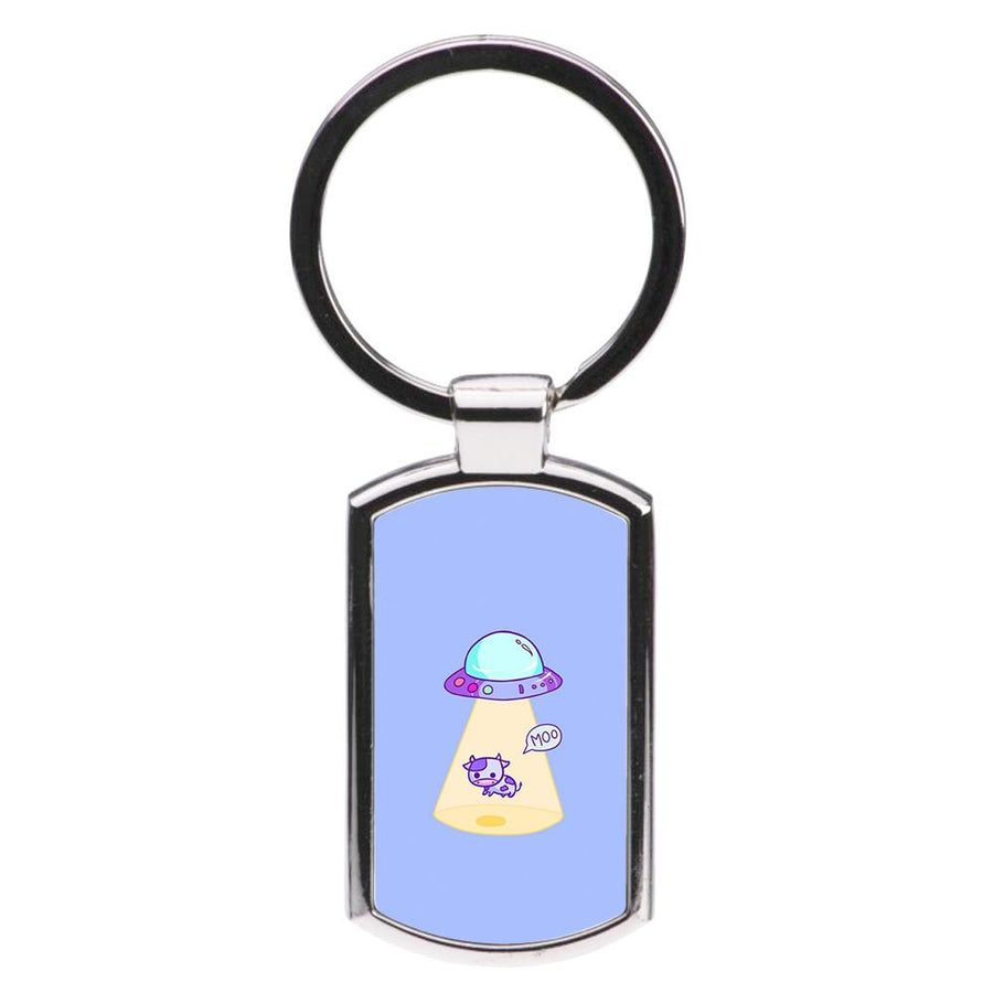 Cow Abduction Luxury Keyring