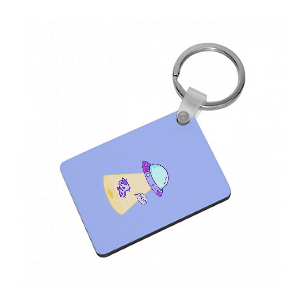 Cow Abduction Keyring