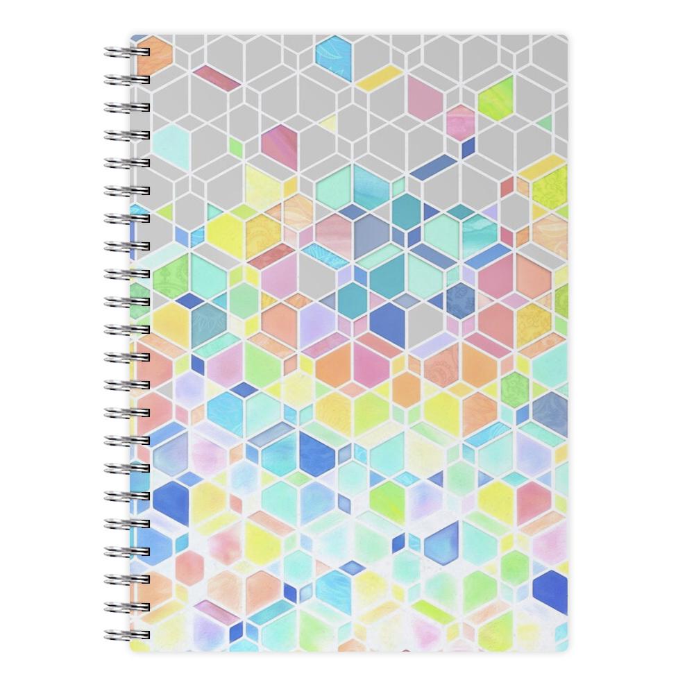 Bright Hexagon Pattern Notebook