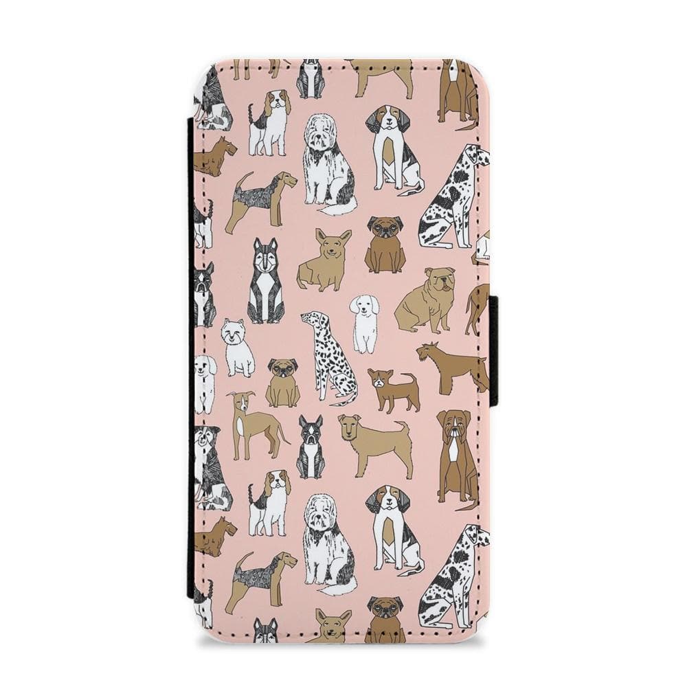 Dog Breeds - Animal Pattern Flip / Wallet Phone Case