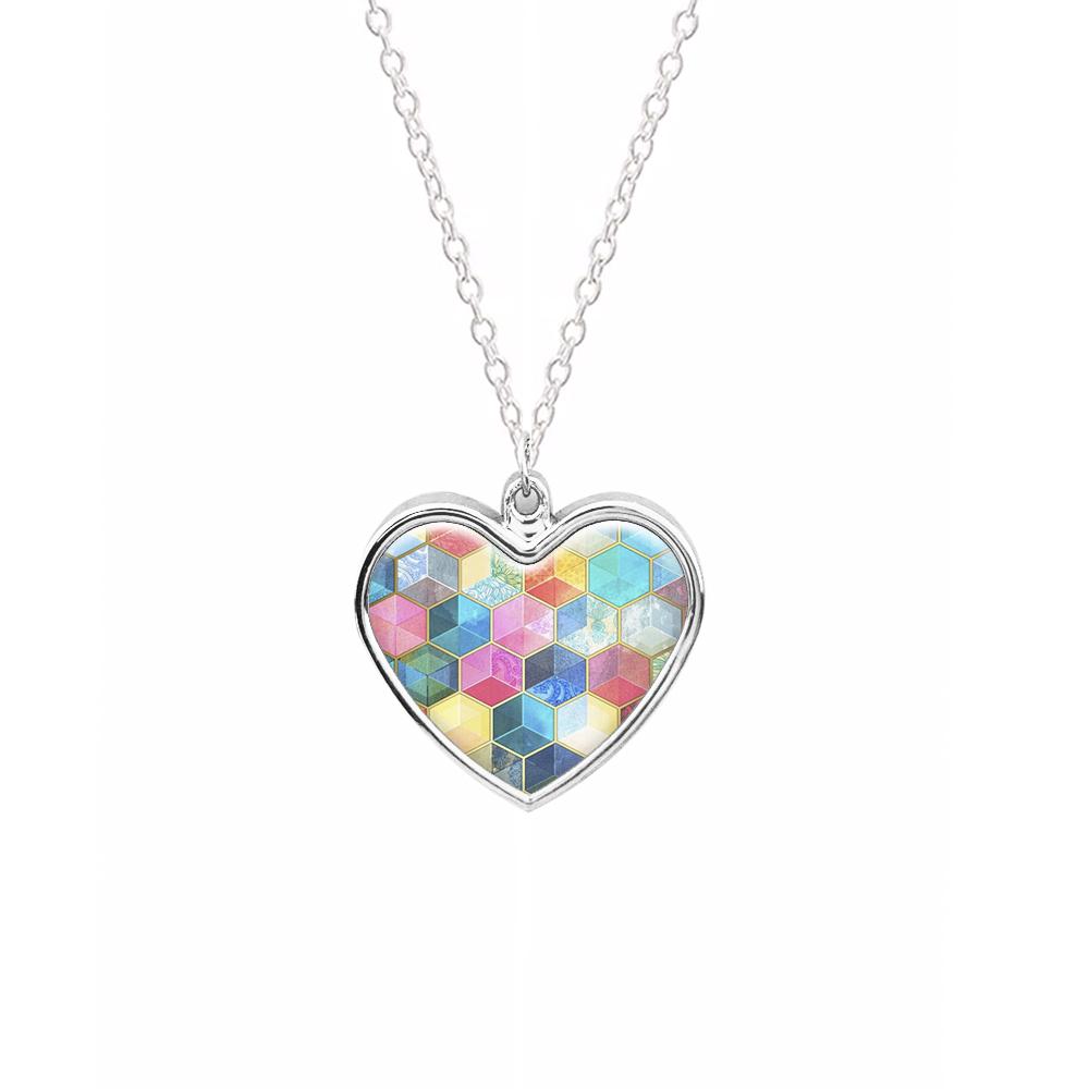 Colourful Honeycomb Pattern Necklace