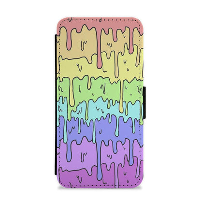 Dripping Rainbow Flip / Wallet Phone Case