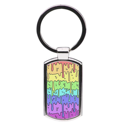 Dripping Rainbow Luxury Keyring