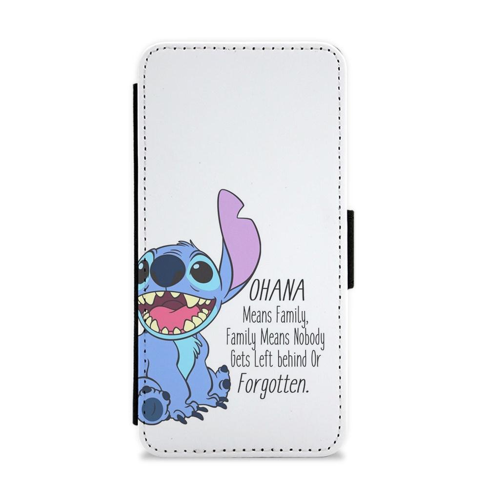 Ohana Means Family - Stitch Flip / Wallet Phone Case