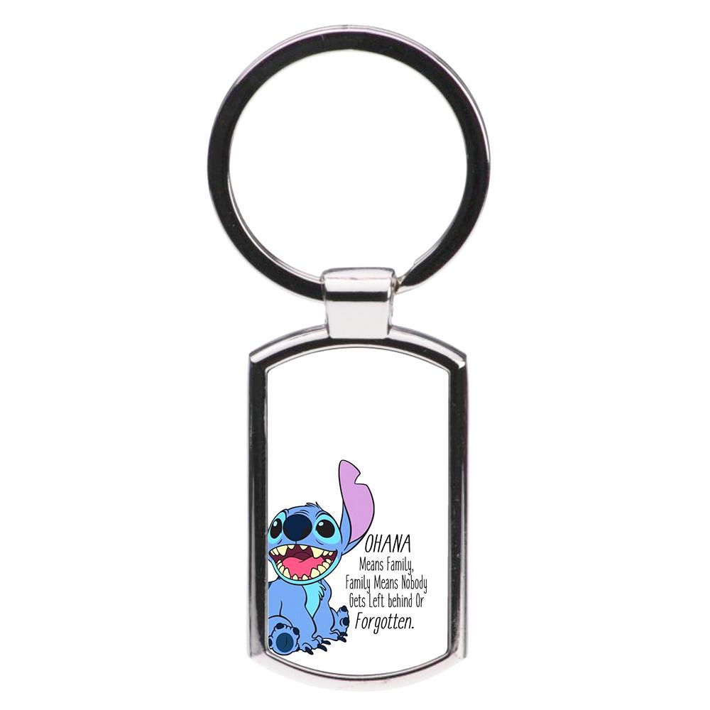 Ohana Means Family - Stitch Luxury Keyring