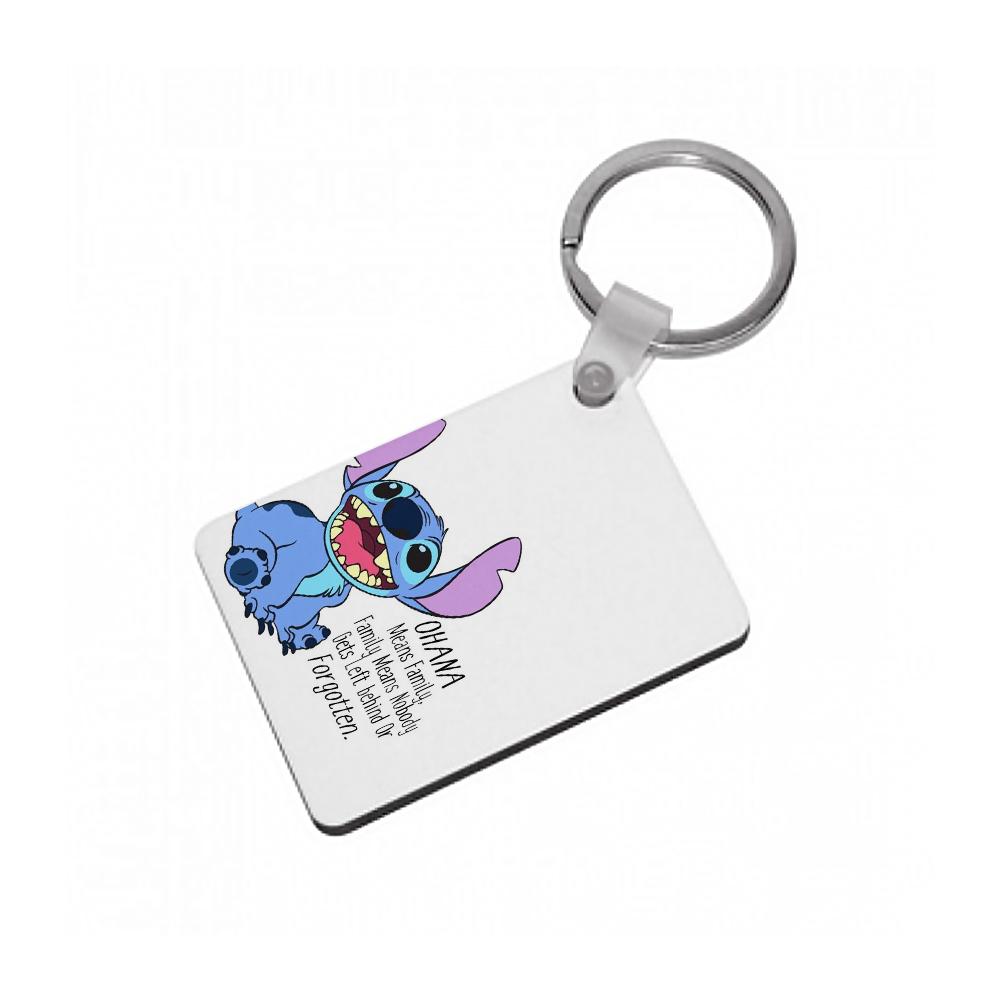 Ohana Means Family - Stitch Keyring