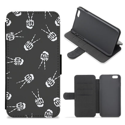 Skeleton Fingers - Halloween Flip / Wallet Phone Case