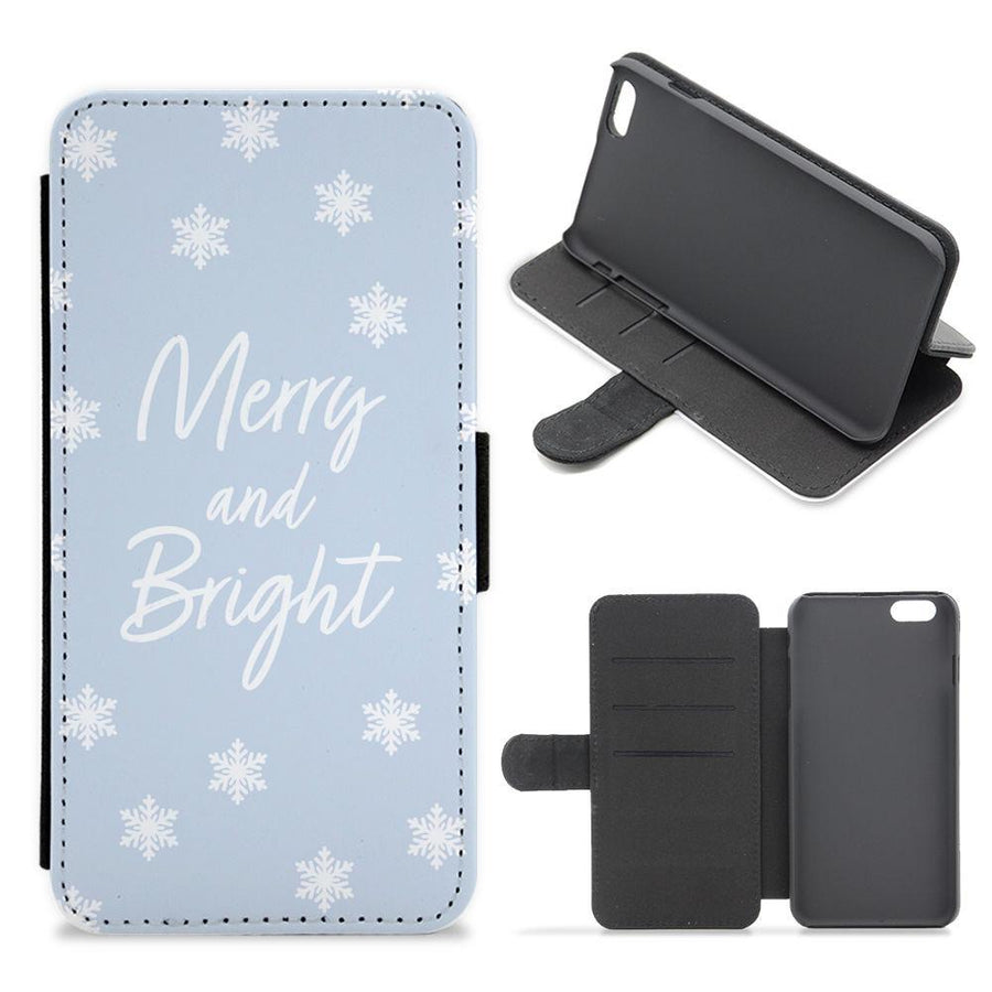 Merry And Bright - Christmas Flip / Wallet Phone Case