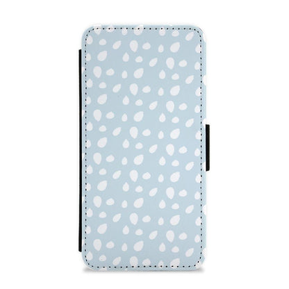 Pastel Blue Dots Flip / Wallet Phone Case