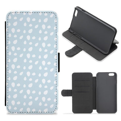 Pastel Blue Dots Flip / Wallet Phone Case