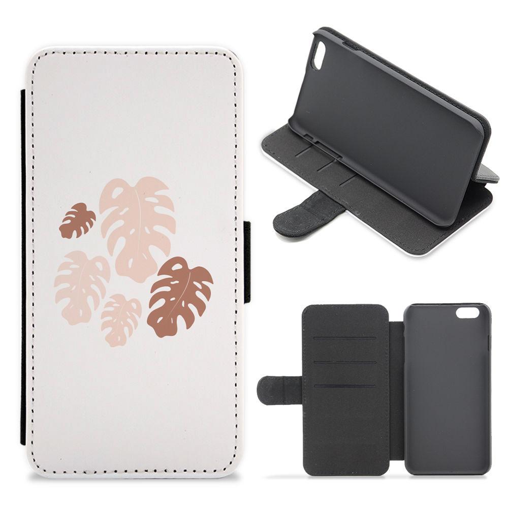 Monstera Pattern Flip / Wallet Phone Case