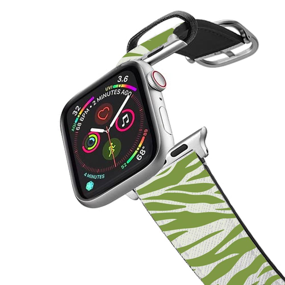 Abstract Green Print Apple Watch Strap