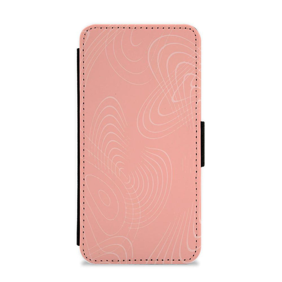 Neon Orange Pattern Flip / Wallet Phone Case