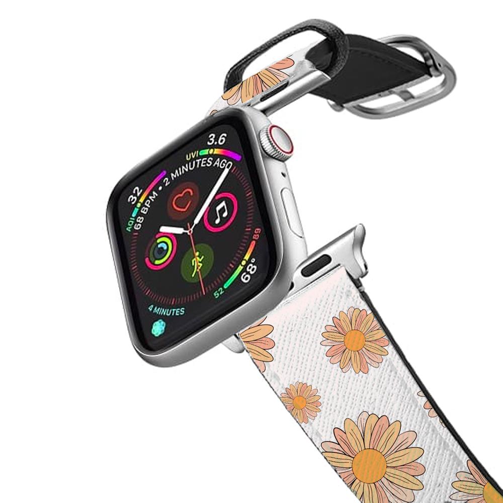 Peach Daisy Apple Watch Strap