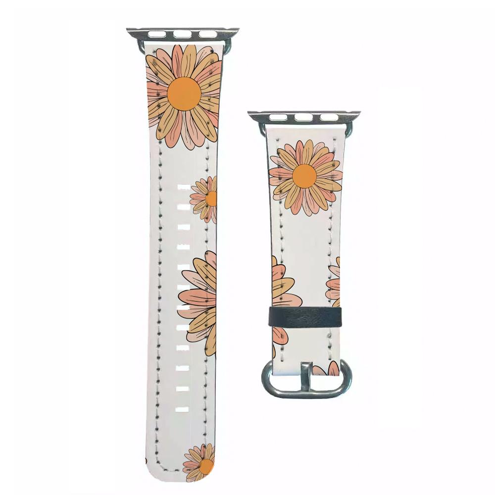 Peach Daisy Apple Watch Strap