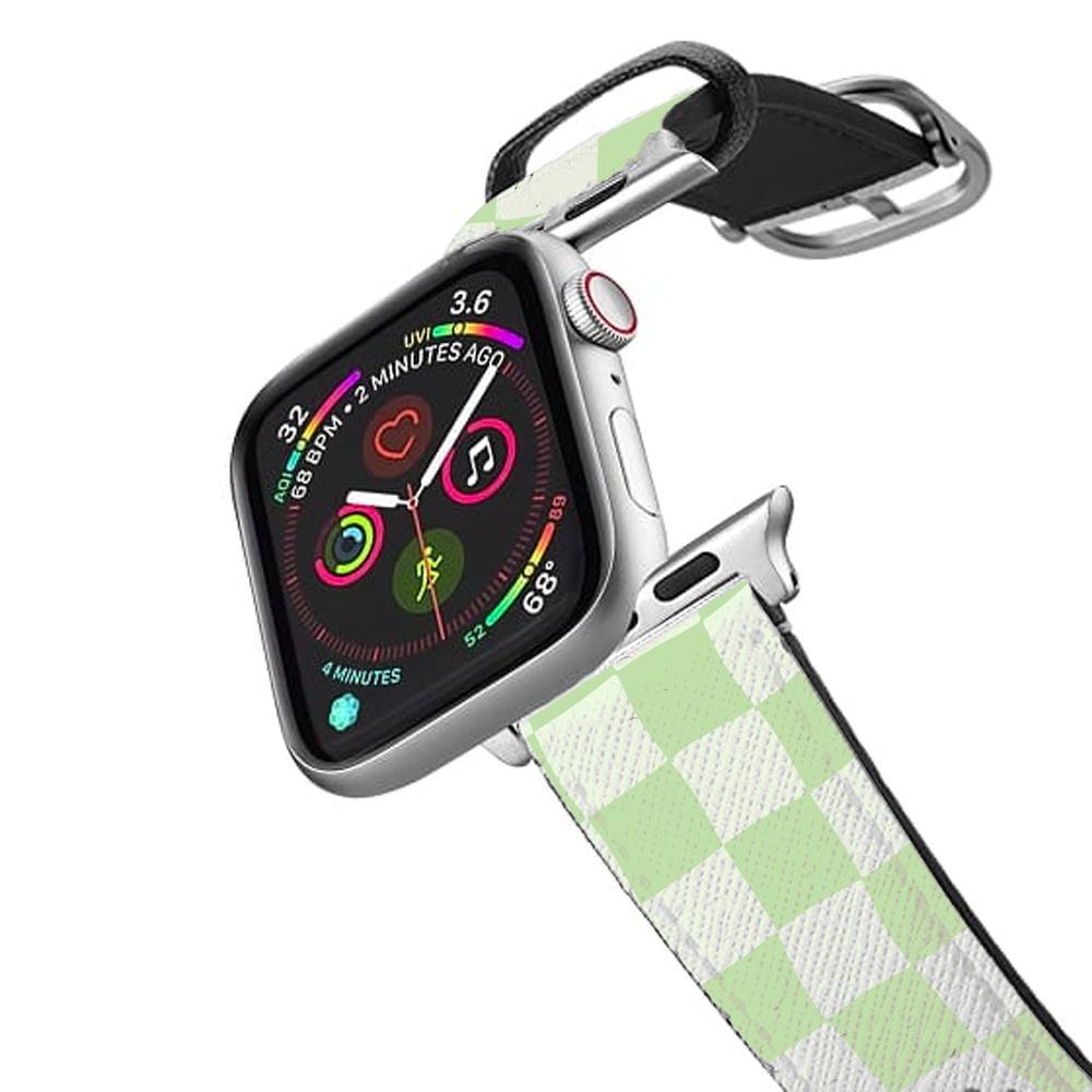 Green Checkers Apple Watch Strap