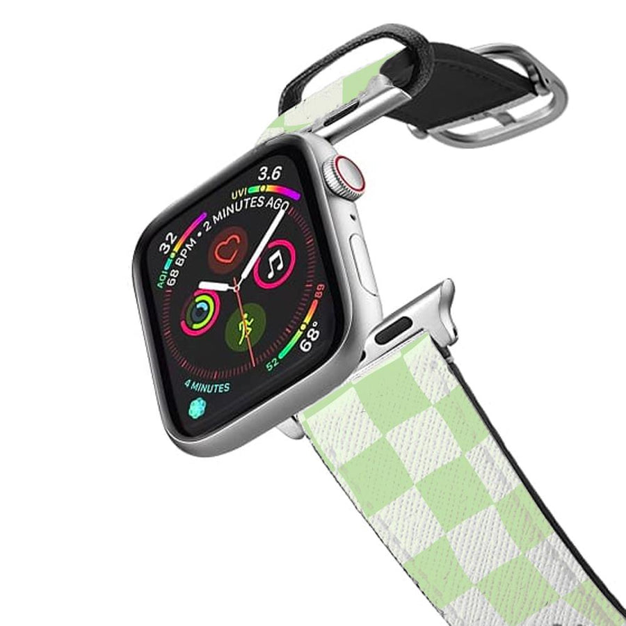 Green Checkers Apple Watch Strap