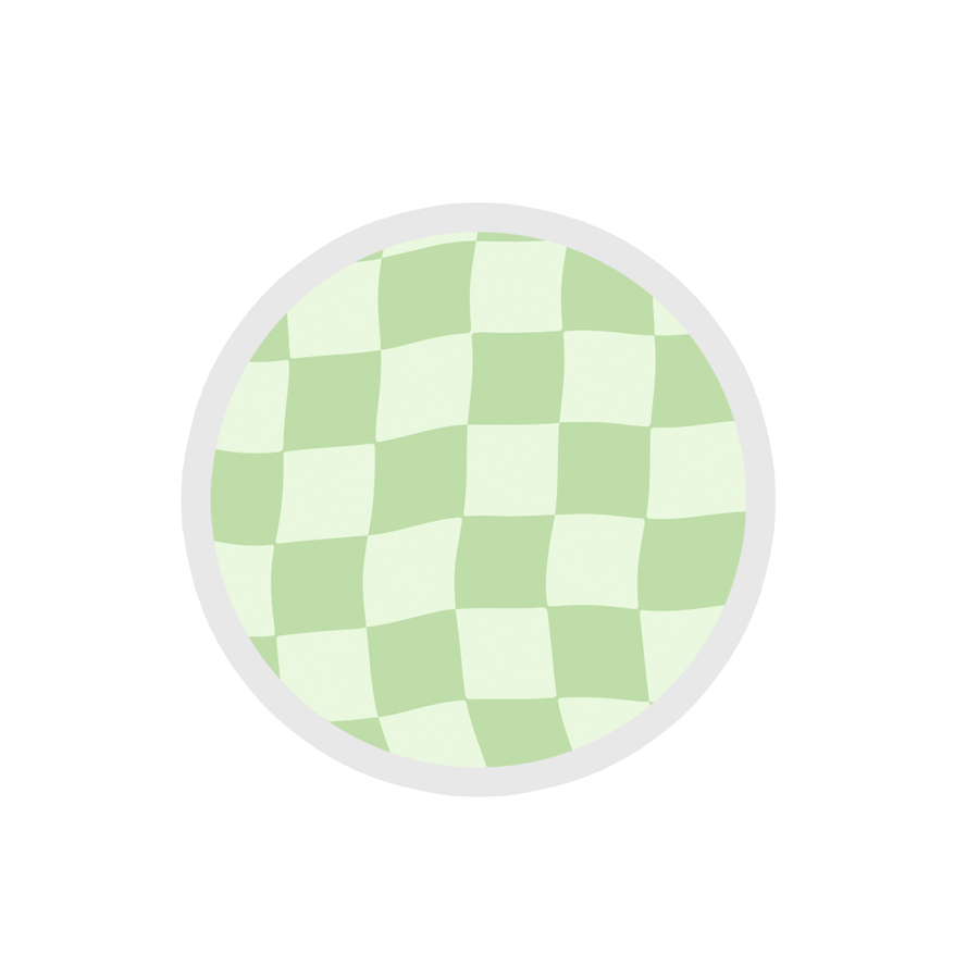 Green Checkers Sticker