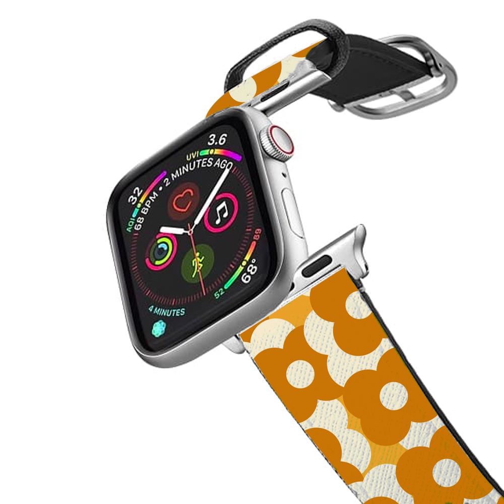 Retro Flower Pattern Apple Watch Strap