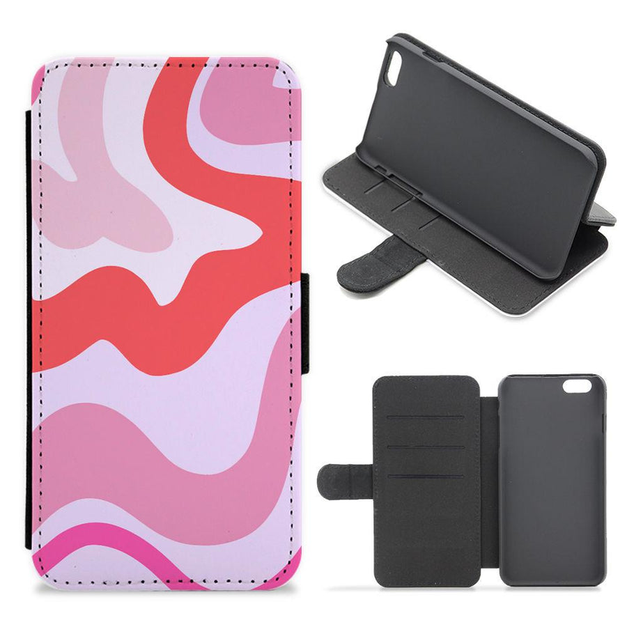 Purple & Pink Abstract  Flip / Wallet Phone Case