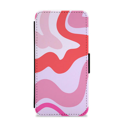 Purple & Pink Abstract  Flip / Wallet Phone Case