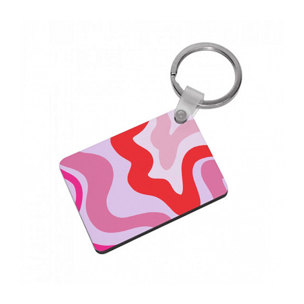 Purple & Pink Abstract  Keyring