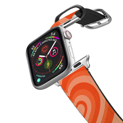 Orange - Colourful Hearts Apple Watch Strap