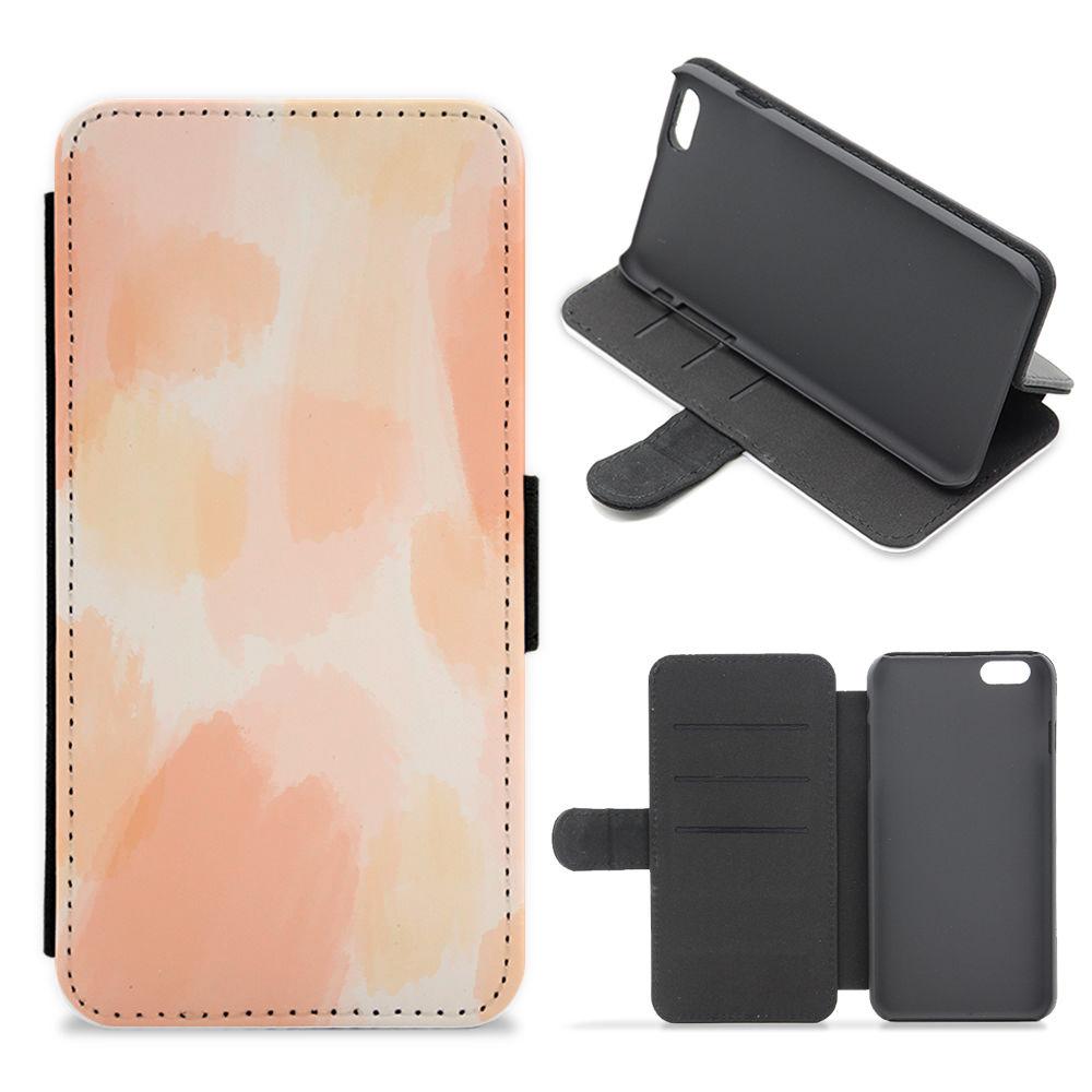 Orange Strokes Flip / Wallet Phone Case