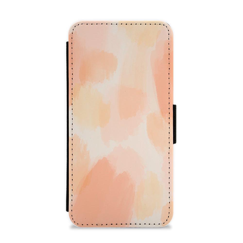 Orange Strokes Flip / Wallet Phone Case